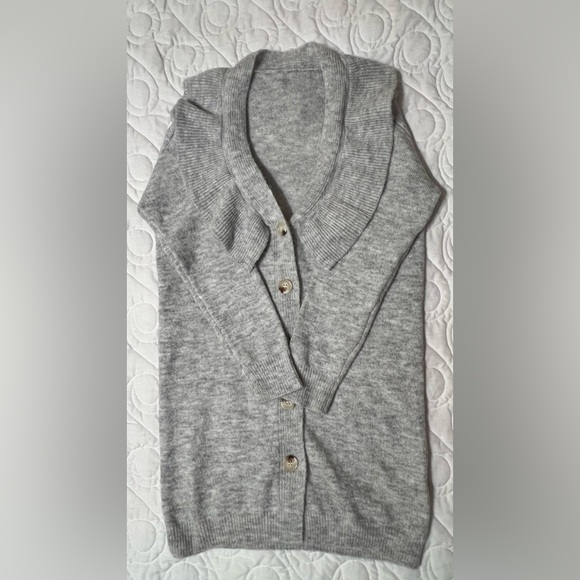 SHEIN Gray Ruffle Cardigan - Picture 2 of 7